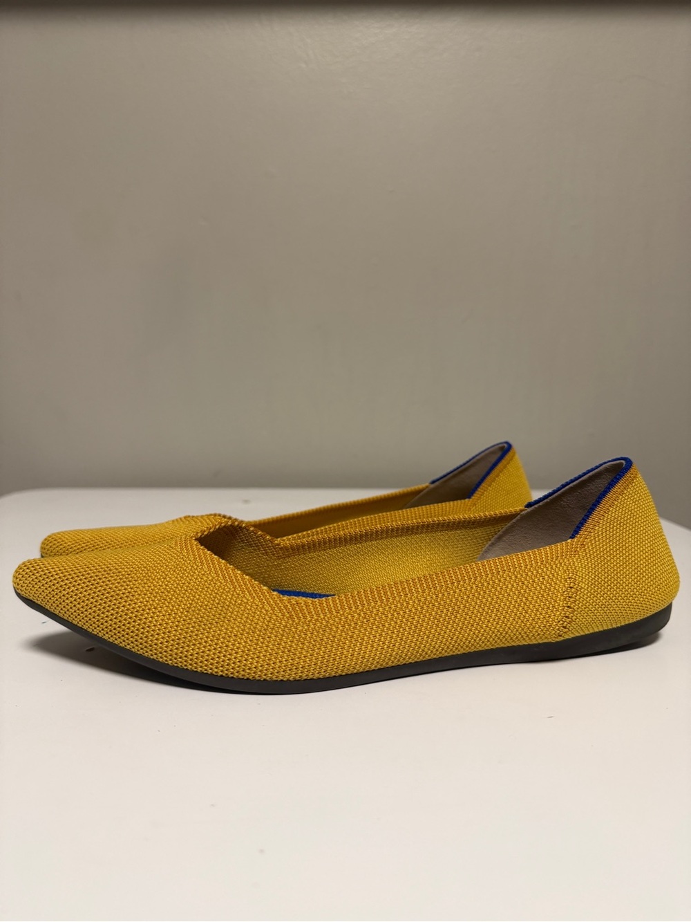 Rothy's The Point Pointed Toe Ballet Flats Marigold Yellow Women’s US 8.5 UK 6